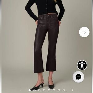 Joe’s Jeans The Callie High Rise Cropped Bootcut coated Black Jeans Women’s